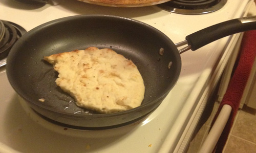 Grill the naan bread