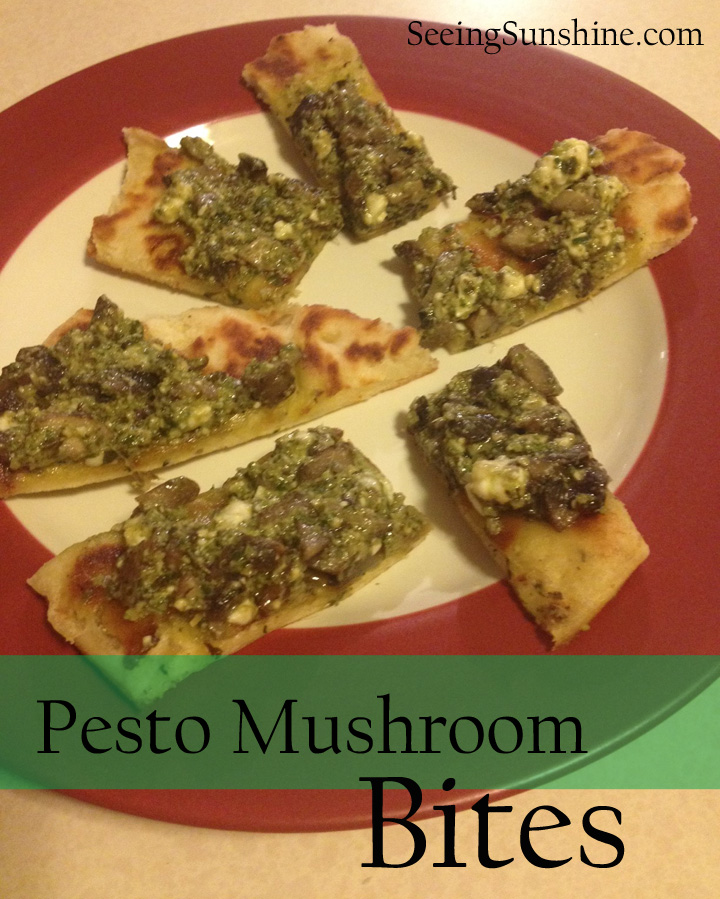 Pesto Mushroom Bites