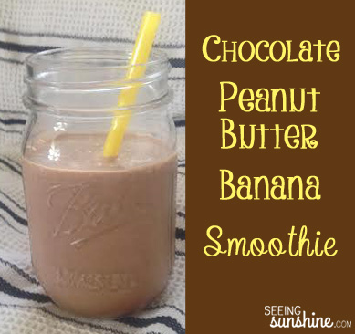 Chocolate Peanut Butter Banana Smoothie)