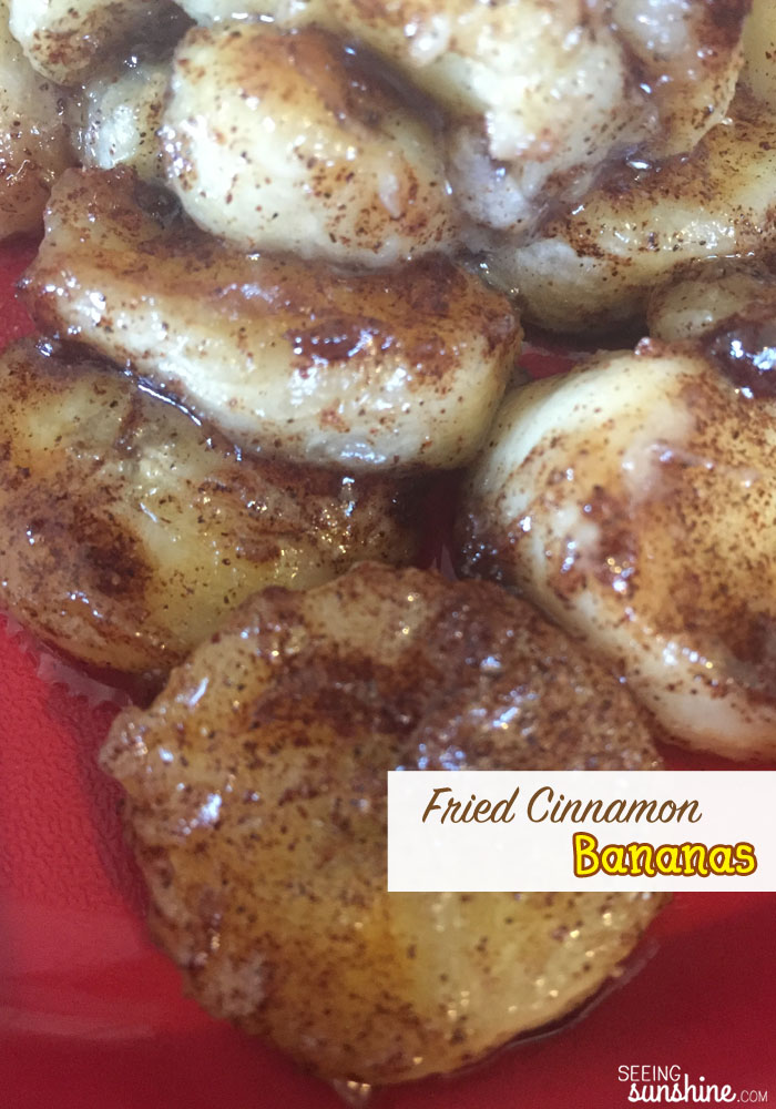 Try these tasty and super easy to make fried cinnamon bananas. Perfect for a snack or dessert!