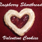 Raspberry Shortbread Valentine Cookies