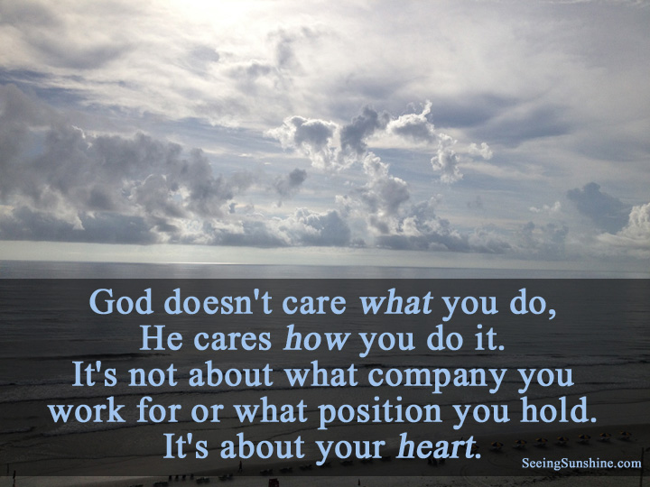 God' calling for your life isn't about your career. It's about your heart.