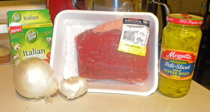 Ingredients for Italian Beef