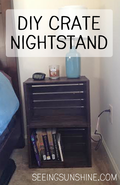 DIY Crate Nightstand