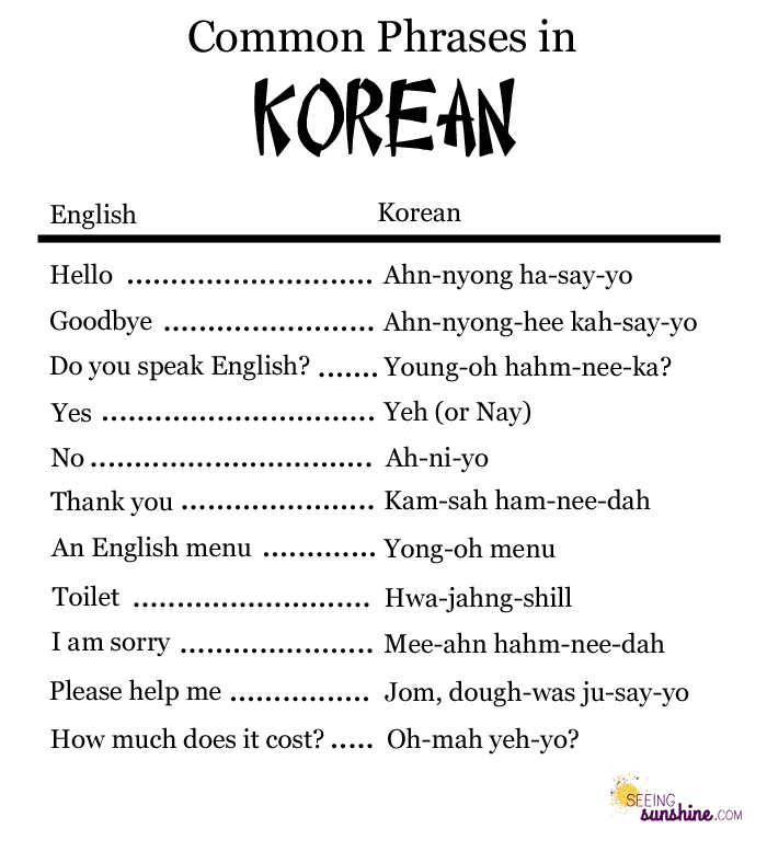 english to korean translator name