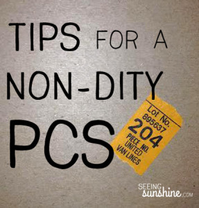 Tips for a Non-DITY PCS