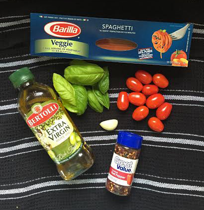 Ingredients for Tomato Basil Pasta