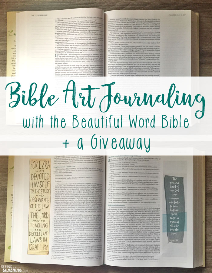 Bible Art Journaling with the Beautiful Word Bible + a Giveaway