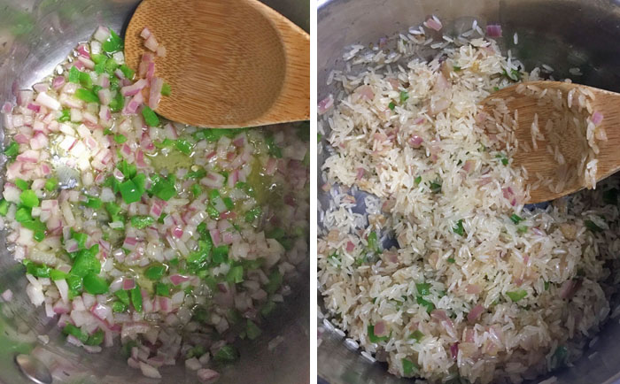 Making Cilantro Lime Rice