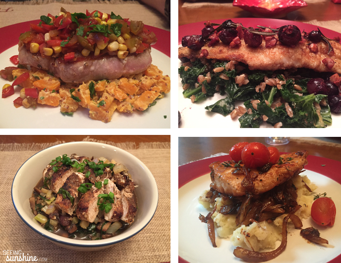 Check out these beautiful dishes we created thanks to Blue Apron. We felt like professional chefs!