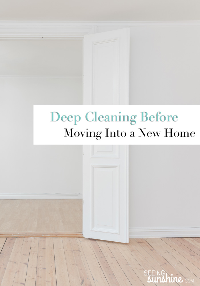 Print off this list of deep cleaning tasks before you move into your new home. You don't want to forget anything!