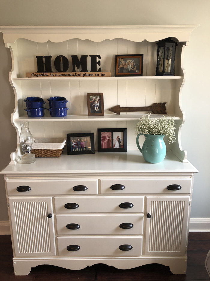 Check out this hutch makeover, from wooden antique to farmhouse perfection!