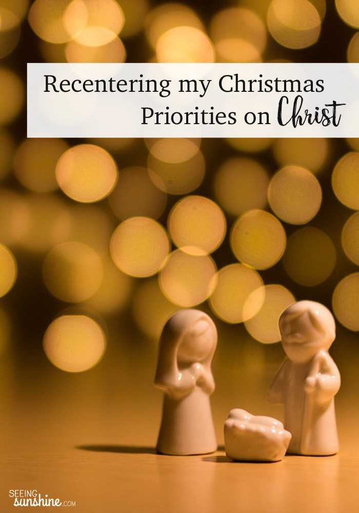 Where are your Christmas priorities? Are you too focused on your to-do list? It's time to put the focus back on Christ. 